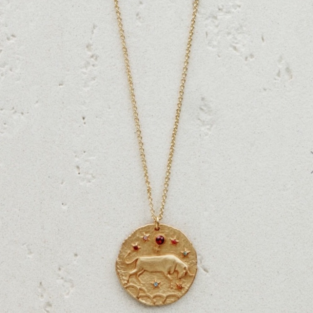 Taurus Zodiac Sign Necklace - Picture 2 of 8